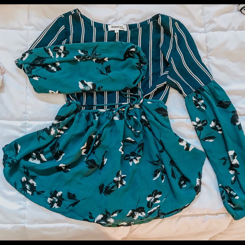 Teal blouse